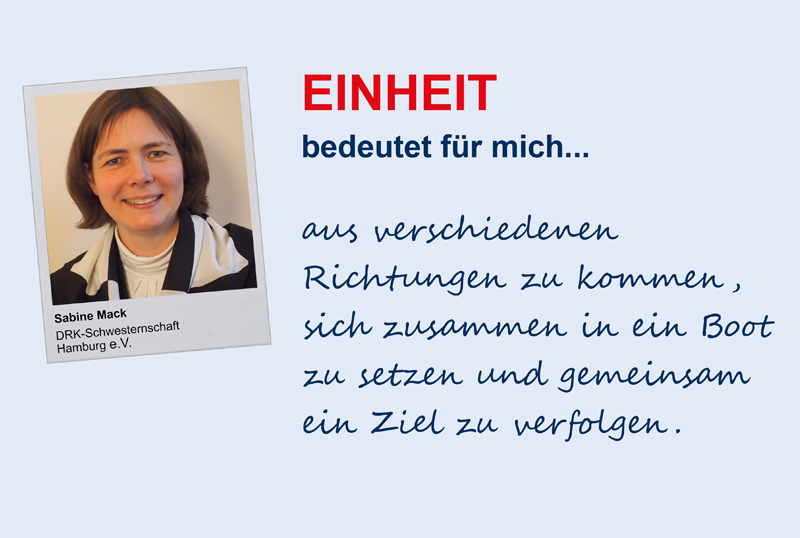 Sabine Mack, DRK-Schwesternschaft Hamburg e.V.
**Einheit**